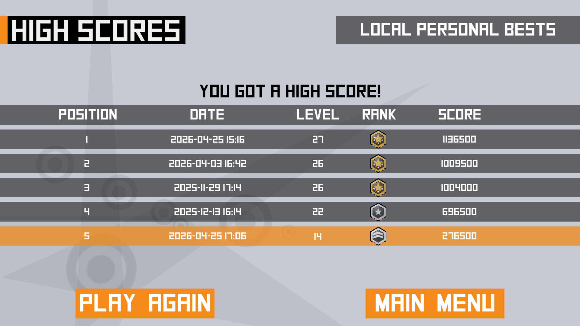 Graviton Flux High Scores
