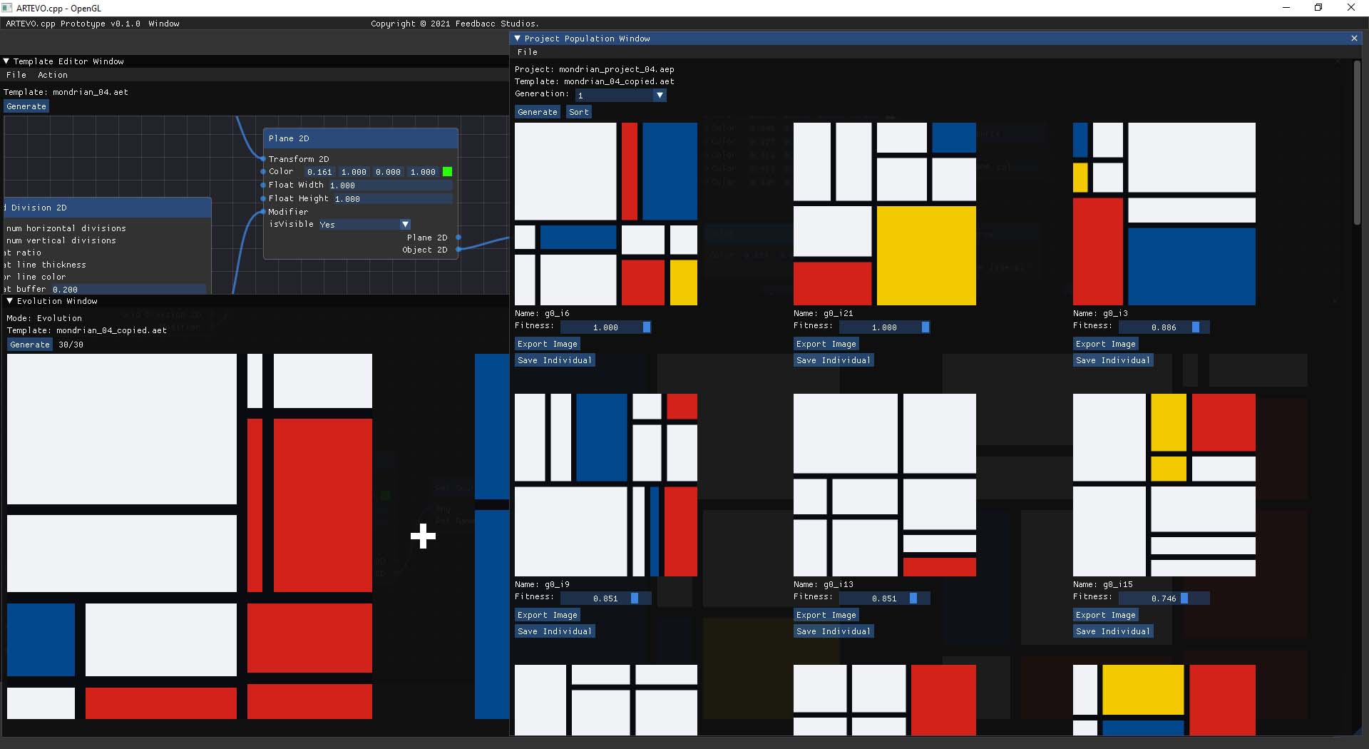 ARTEVO.cpp Mondrian Population