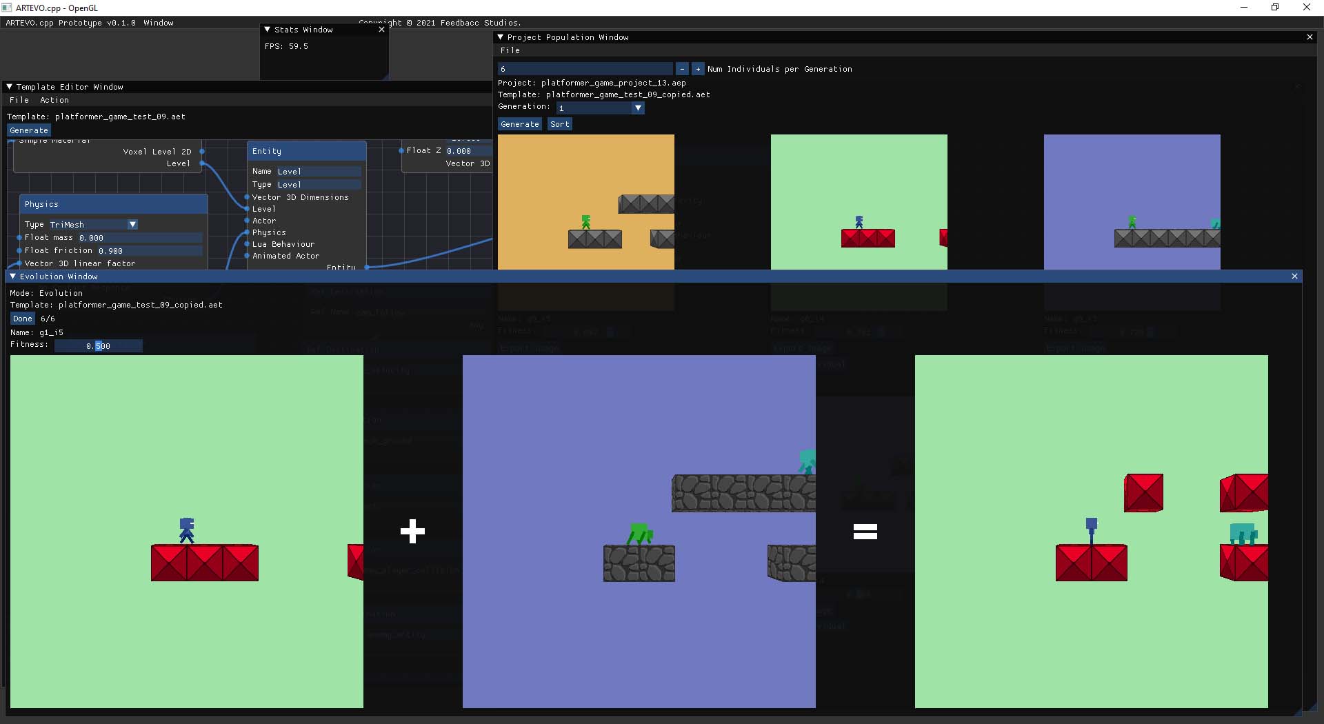 ARTEVO.cpp Platformer Game Evolution