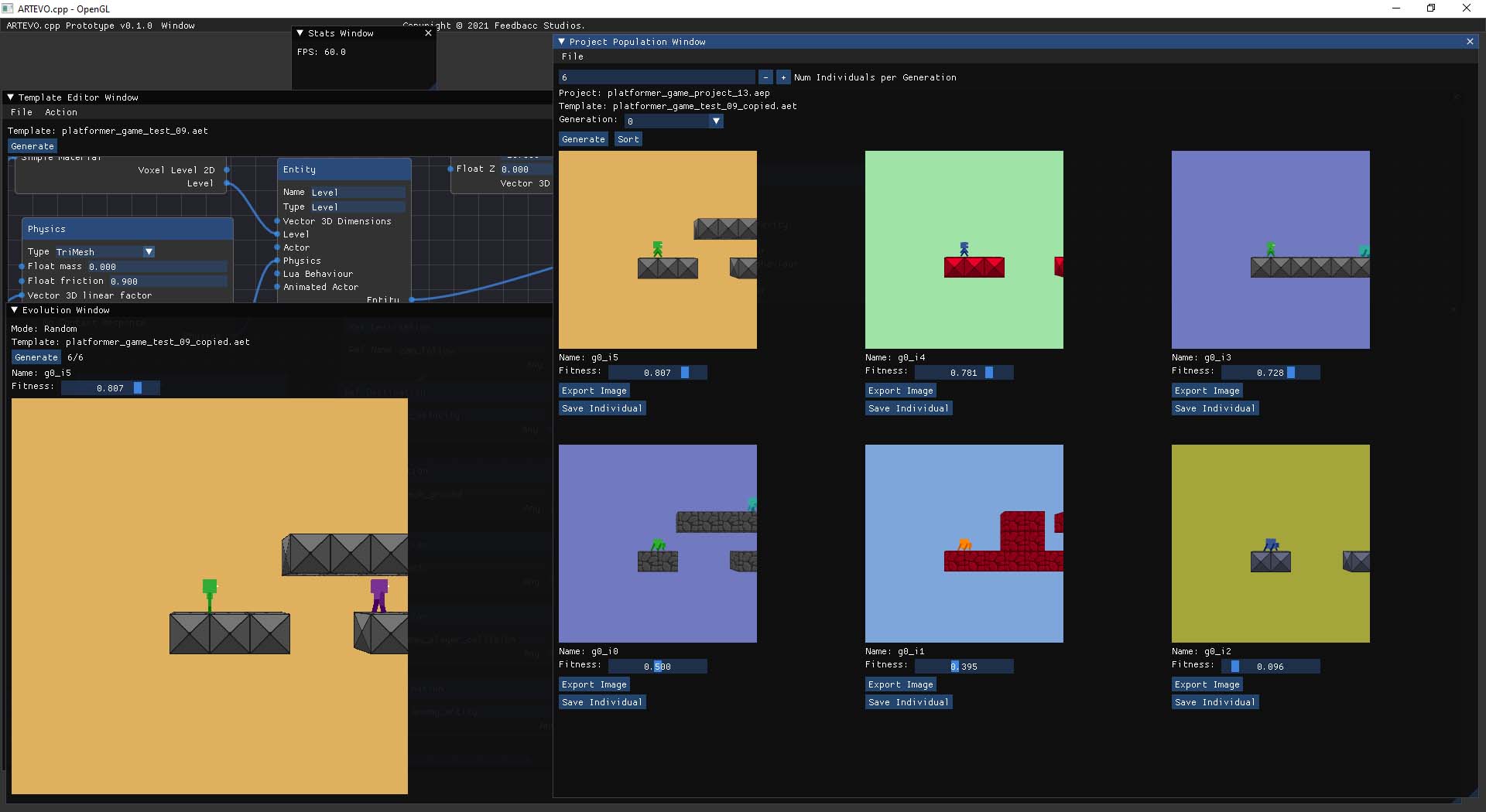 ARTEVO.cpp Platformer Game Population