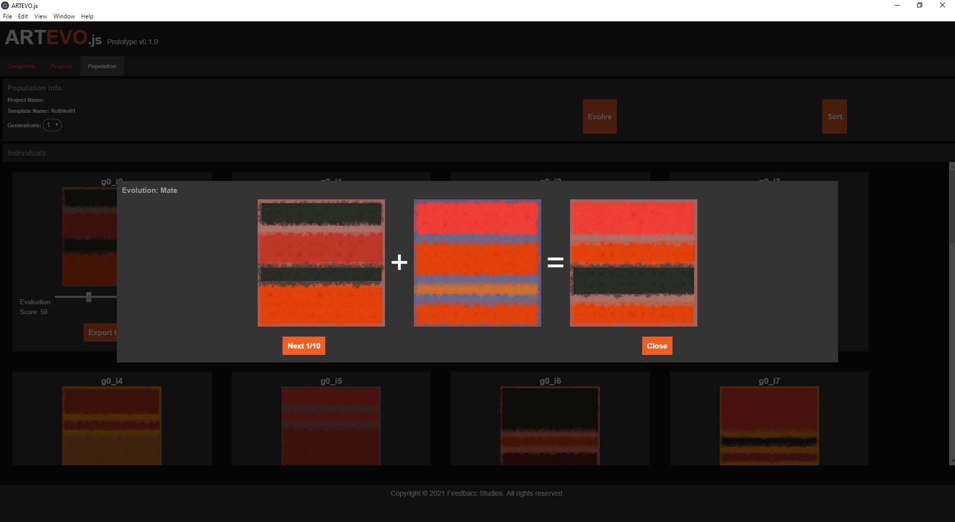 ARTEVO.js Rothko Evolution