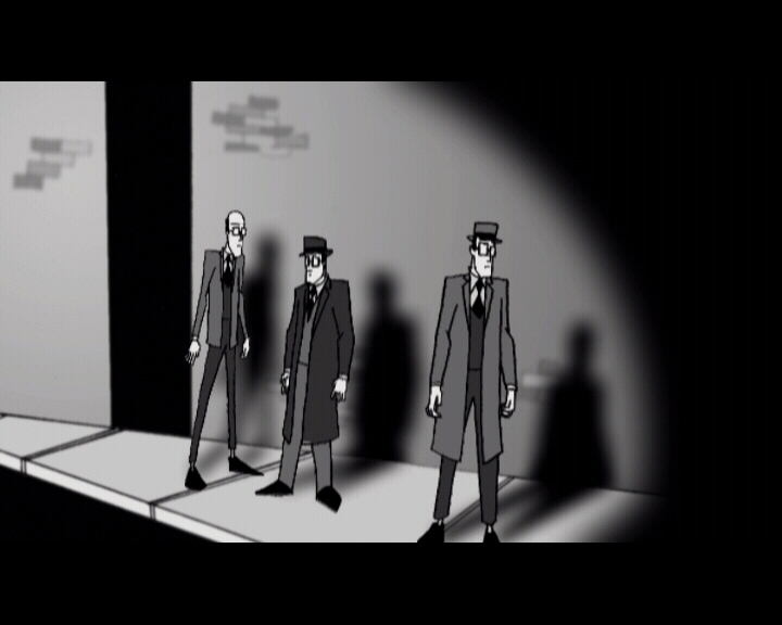 Men staring